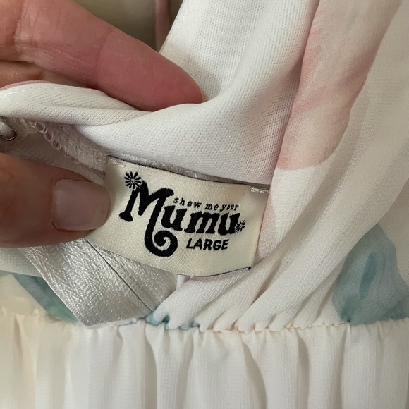 Show Me Your MuMu Faye Flutter Dress Floral Large - Picture 9 of 10